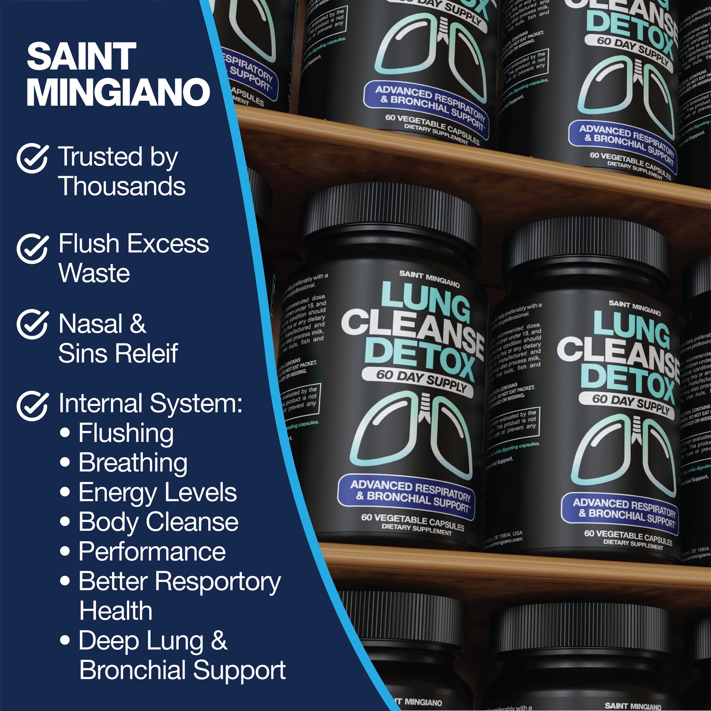 Lung Cleanse Detox, 60 Day Cleanse - Supports Lung Health Within Bronchial & Respiratory Systems
