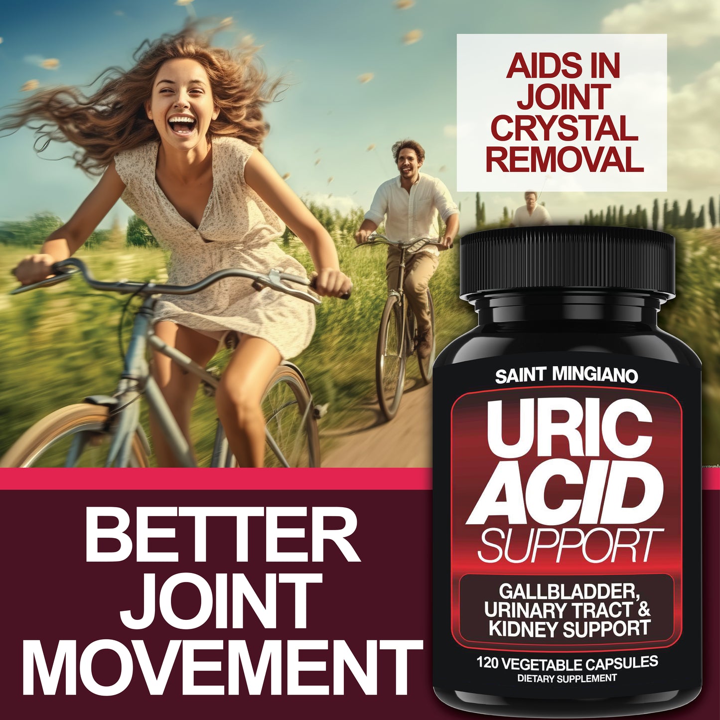 Uric Acid Support -120 Capsules - Supports Kidney Cleanse Detox & Repair, Gallbladder & Urinary Tract Issues